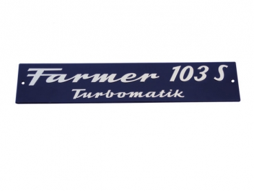 Motorhaubenschild für Fendt Typ Farmer 103 S