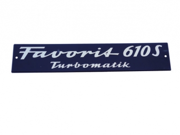 Motorhaubenschild für Fendt Typ Favorit 610 S