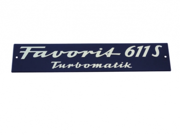 Motorhaubenschild für Fendt Typ Favorit 611 S
