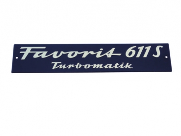 Motorhaubenschild für Fendt Typ Favorit 611 S