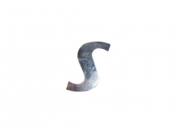 Buchstabe S aus Edelstahl mit rückwärtiger Schraubbefestigung