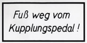 Aufkleber "Kupplungspedal" für Hanomag sowie diverse weitere Schlepper