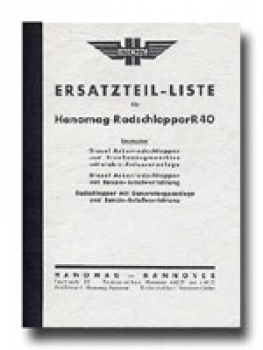 Ersatzteilliste für Hanomag Typ R 40