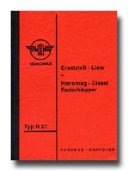 Ersatzteilliste für Hanomag Typ R 27