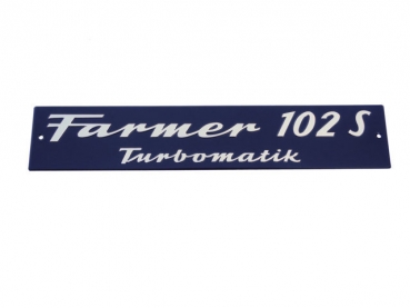 Motorhaubenschild für Fendt Typ Farmer 102 S