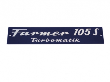 Motorhaubenschild für Fendt Typ Farmer 105 S