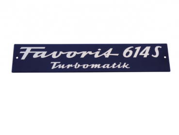 Motorhaubenschild für Fendt Typ Favorit 614 S