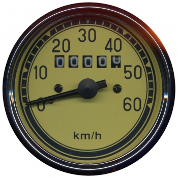 Tachometer, mechanisch, 80,0 mm für Hanomag , Deutz , Lanz , Eicher , Fendt , Güldner, IHC, Kramer