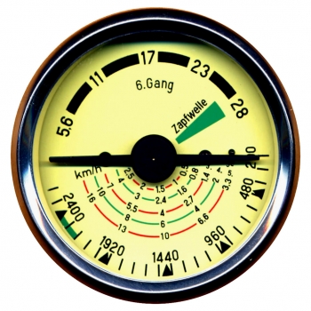 Traktormeter, 80,0 mm, für Hanomag Typ Perfekt 300 Perfekt 400 runde Motorhaube