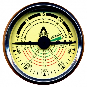 Traktormeter , 80,0 mm, für Hanomag Typ Perfekt 301 Perfekt 401 Perfekt 400 E mit 9 Gang Getriebe