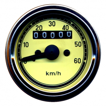 Tachometer, mechanisch, 60,0 mm für Hanomag , Deutz , Lanz , Eicher , Fendt , Güldner, IHC, Kramer, Holder