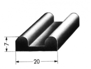Haubenauflageband, Gummi für Hanomag Typ R40, R45, R450, R460