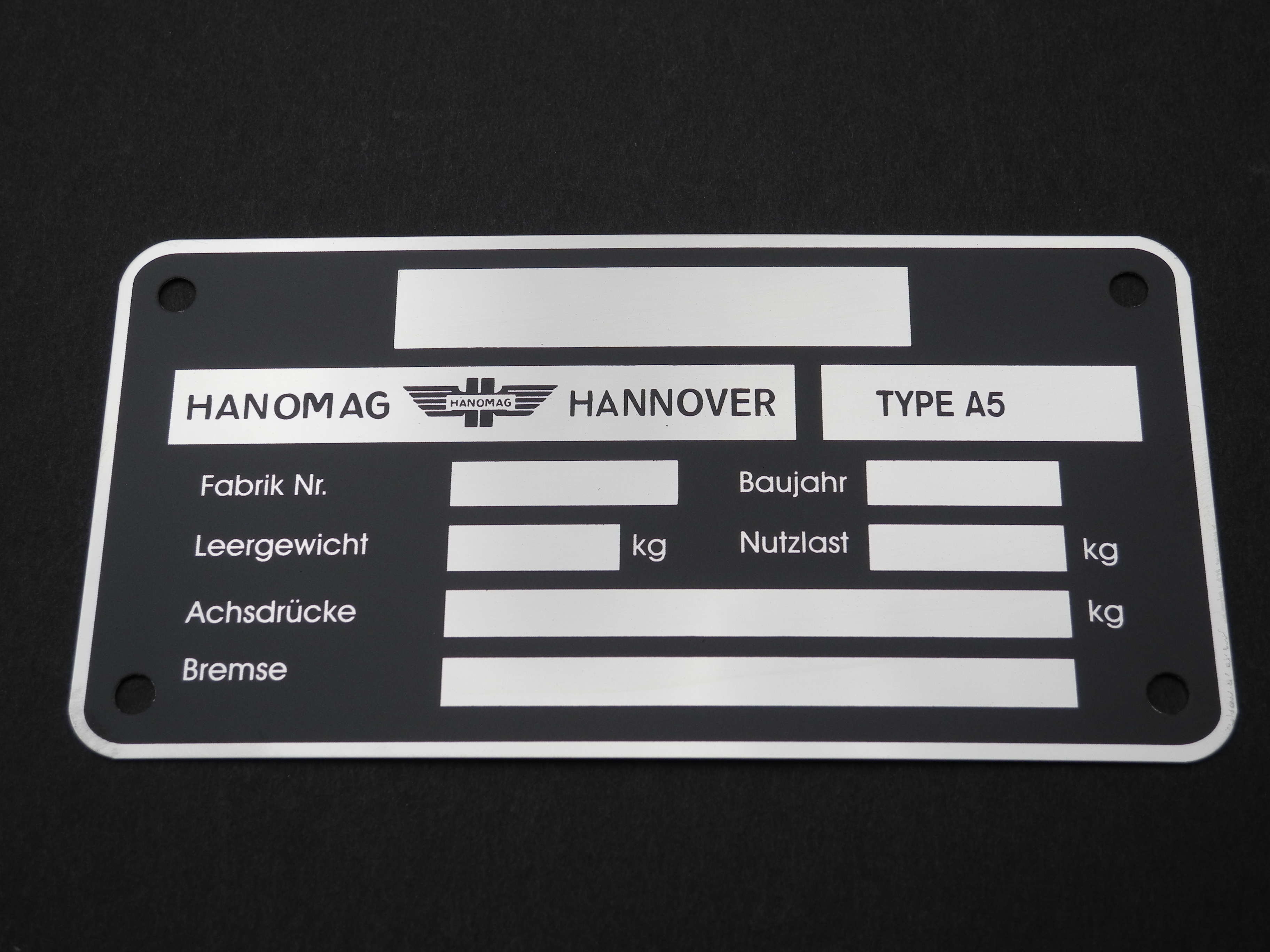 TYPENSCHILD SCHILD HANOMAG L28 Ablastung 3500 kg S92 EUR 29,95