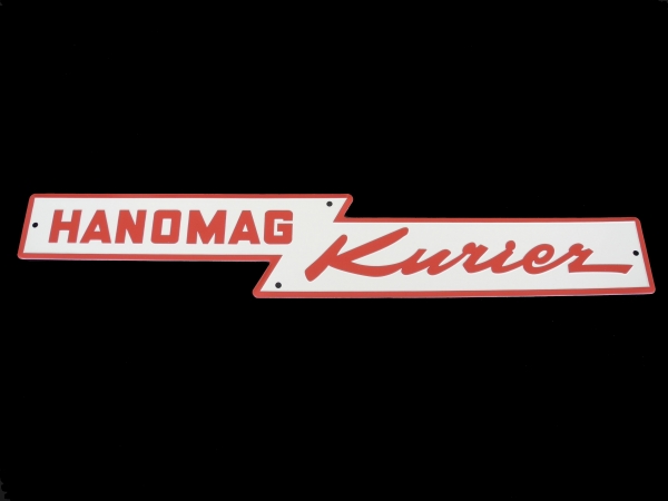 Hanomag Blechschild, geprägt für Hanomag Kurier