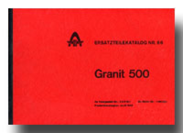 Ersatzteilliste für Hanomag Typ Granit 500